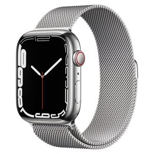 Apple Watch Series 7 45mm – Viền thép – Dây thép – Mới – Chính Hãng VN/A