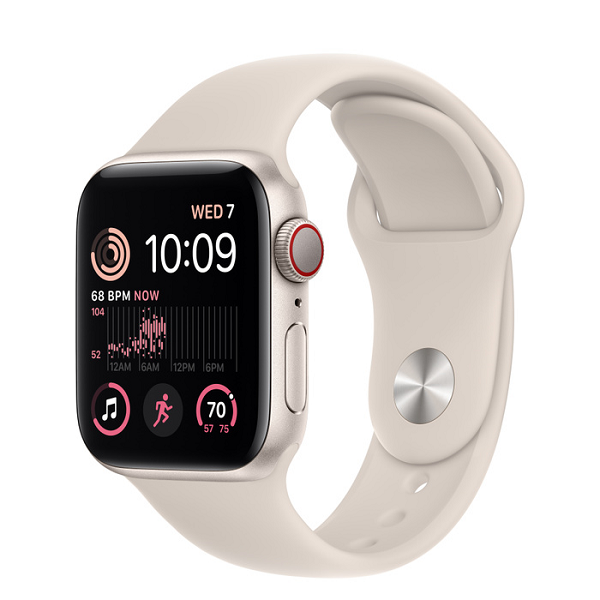 Apple Watch SE 2022 LTE 40mm – Viền nhôm – Dây cao su – Mới – Chính Hãng VN/A
