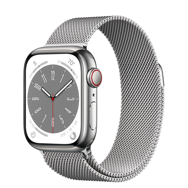 Apple Watch Series 8 LTE 45mm – Viền thép – Dây thép – Mới – Chính Hãng VN/A