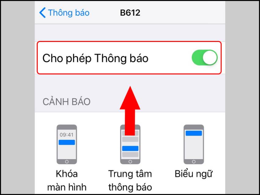 tắt thông báo ứng dụng trên iphone