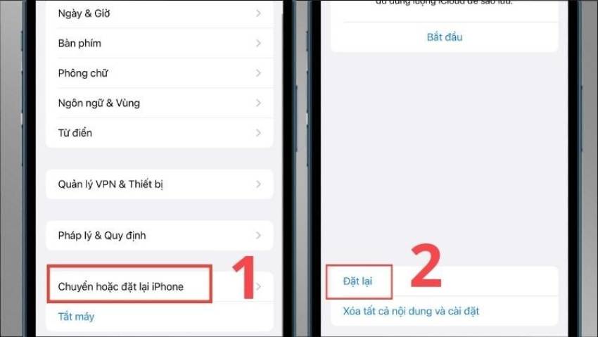  cách khôi phục cài đặt gốc iphone