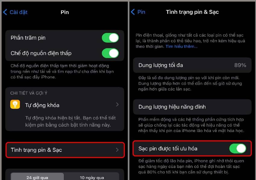 pin iphone x chỉ sạc đến 80